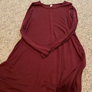 Burgundy dress